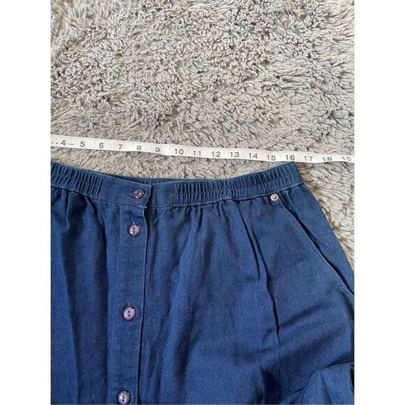 Vintage denim‎ button front midi skirt with star embroidery - Picture 5 of 6